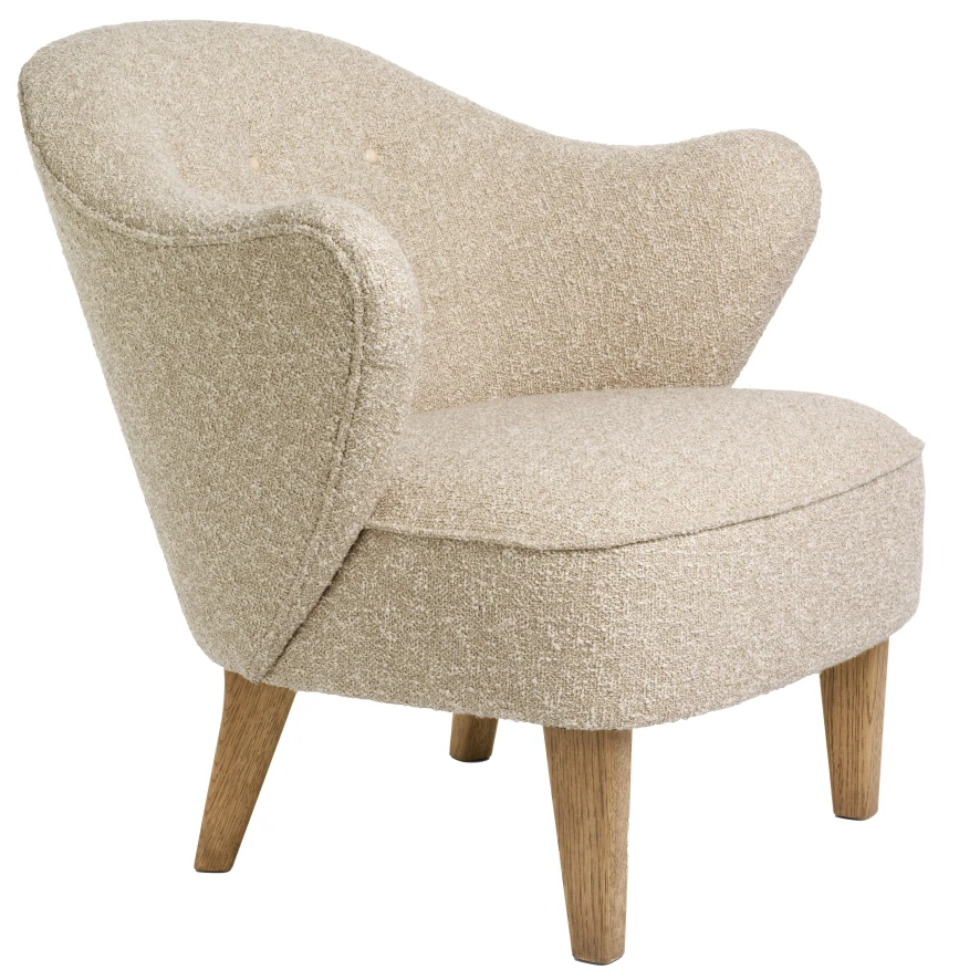 Audo Copenhagen Ingeborg Fauteuil Naturel Eiken Leather Buttons / Zero 0001 1 Audo Copenhagen Ingeborg Fauteuil Naturel Eiken Leather Buttons / Zero 0001