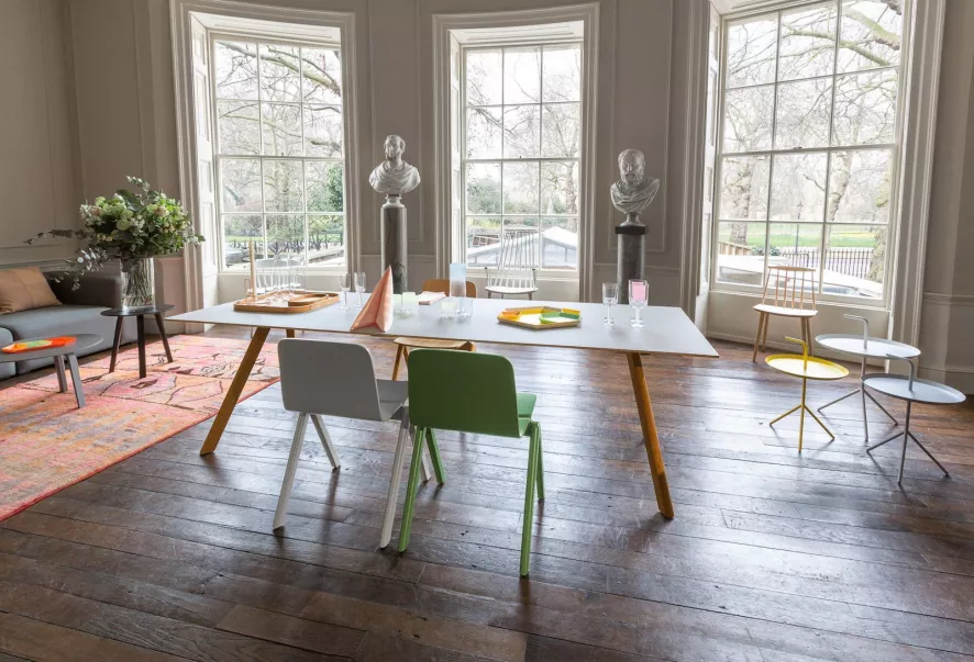 Hay Copenhague CPH30 Tafel 250x90, Gelakt Eiken, Zwart Linoleum 14 Hay Copenhague CPH30 Tafel 250x90, Gelakt Eiken, Zwart Linoleum - Afbeelding 14