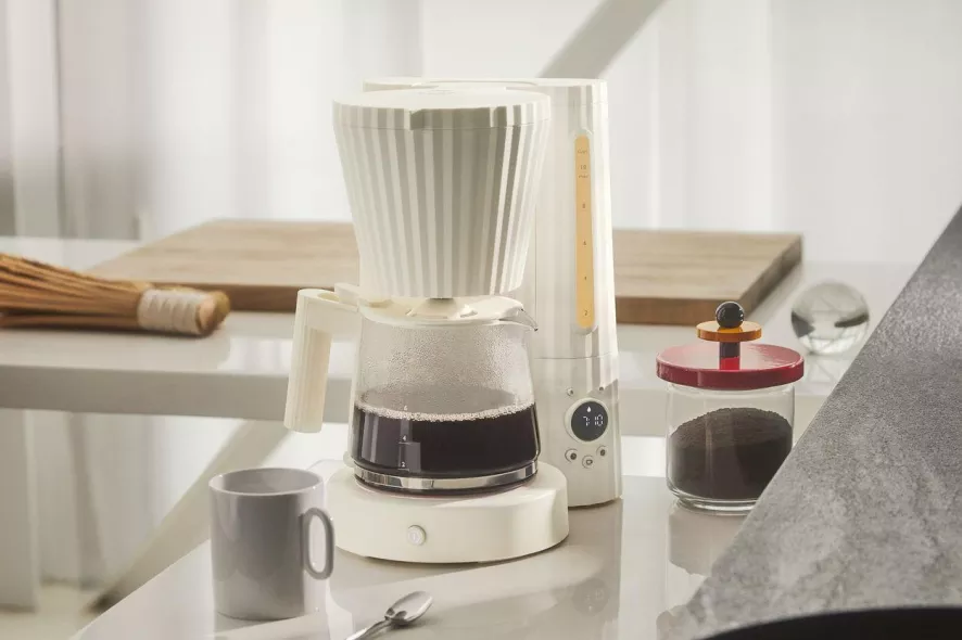 Alessi Plissé Koffiezetapparaat Wit 4 Alessi Plissé Koffiezetapparaat Wit - Afbeelding 4