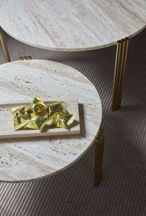 AYTM Tribus Salontafel Ø80 Zwart/travertine 7 AYTM Tribus Salontafel Ø80 Zwart/travertine - Afbeelding 7