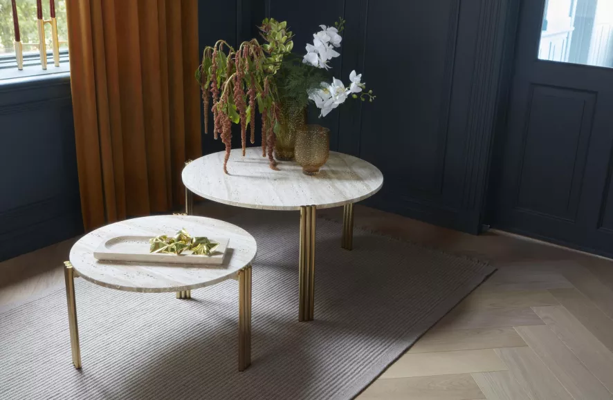 AYTM Tribus Salontafel Ø80 Zwart/travertine 5 AYTM Tribus Salontafel Ø80 Zwart/travertine - Afbeelding 5