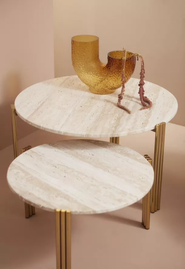 AYTM Tribus Salontafel Ø80 Zwart/travertine 8 AYTM Tribus Salontafel Ø80 Zwart/travertine - Afbeelding 8