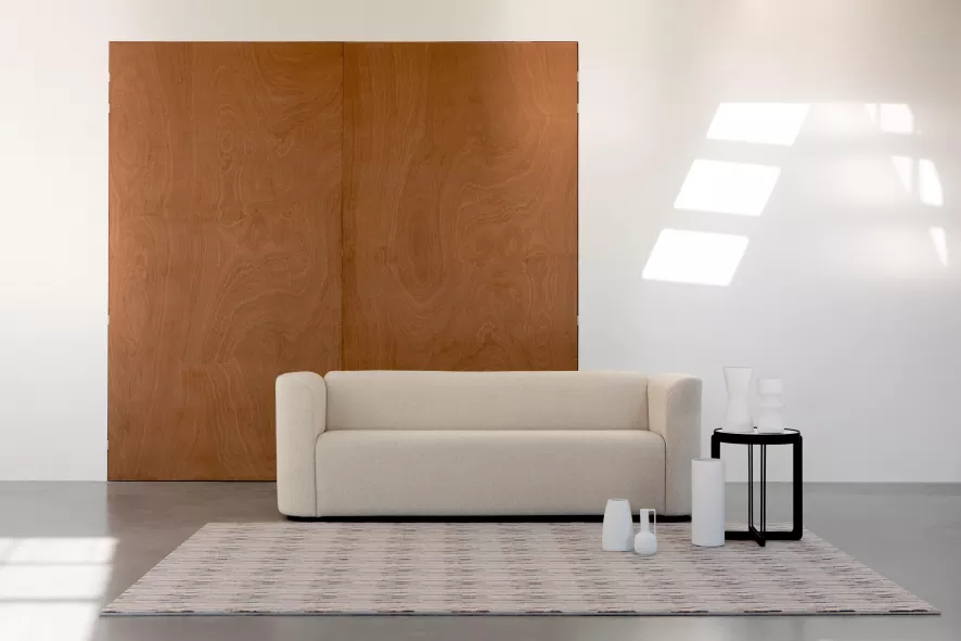 Banne Chord Vloerkleed 200x300 Beige/zwart 2 Banne Chord Vloerkleed 200x300 Beige/zwart - Afbeelding 2