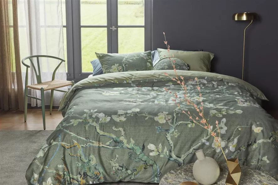 Beddinghouse Van Gogh Blossom Dekbedovertrek 240x200/220 + 60x70 Groen 2 Beddinghouse Van Gogh Blossom Dekbedovertrek 240x200/220 + 60x70 Groen - Afbeelding 2