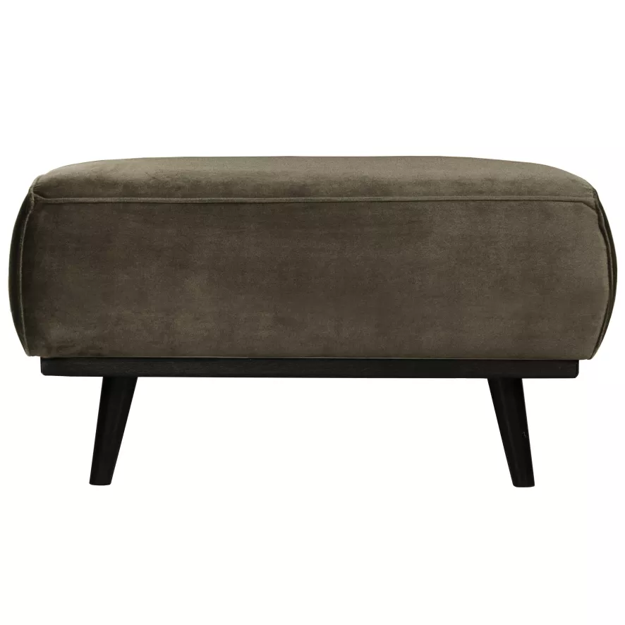BePureHome Statement Hocker Fluweel Warm Groen 1 BePureHome Statement Hocker Fluweel Warm Groen