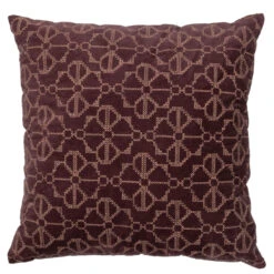 BePureHome Stencil Kussen 45x45 Velvet/ Borduur Wijn