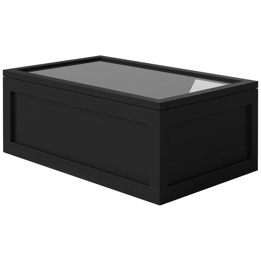 Bolia Norie Opberger Hout Met Glazen Deksel Zwart Gelakt Eiken 2 Bolia Norie Opberger Hout Met Glazen Deksel Zwart Gelakt Eiken - Afbeelding 2