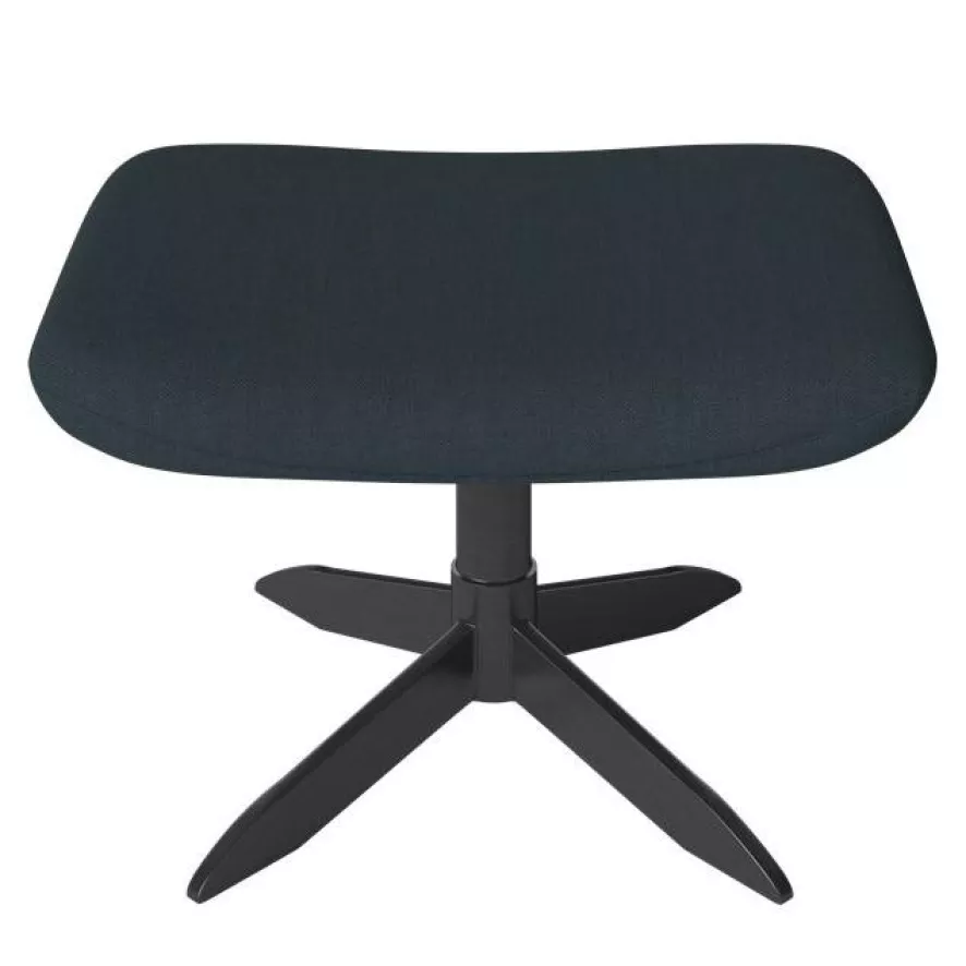 Bolia Saga Voetenbank Zwart Onderstel Petrol 1 Bolia Saga Voetenbank Zwart Onderstel Petrol