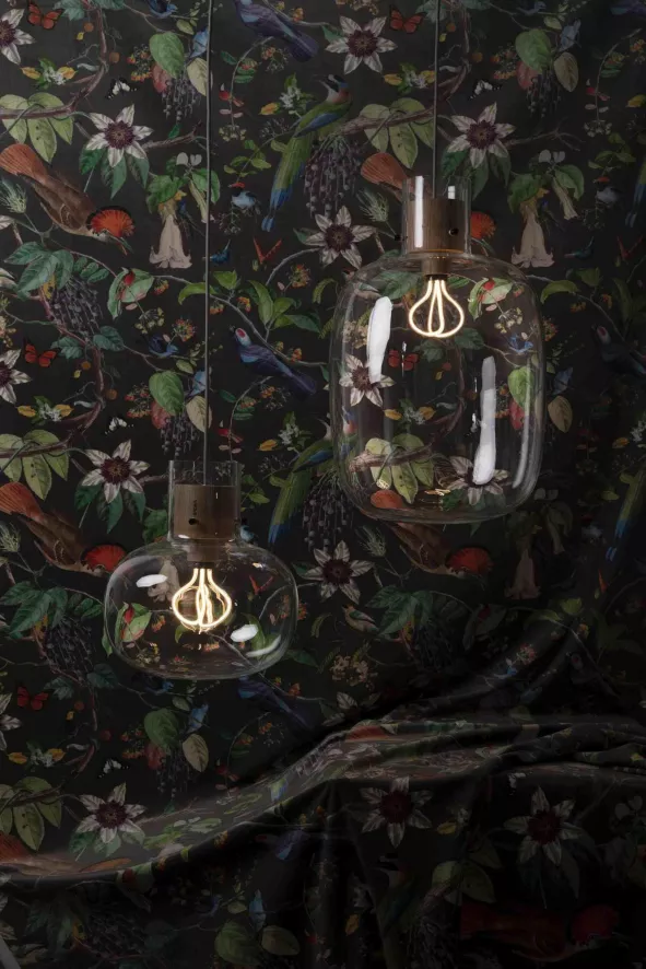 Brokis Awa Hanglamp Medium Ø31 Rookgrijs - Walnoot 7 Brokis Awa Hanglamp Medium Ø31 Rookgrijs - Walnoot - Afbeelding 7