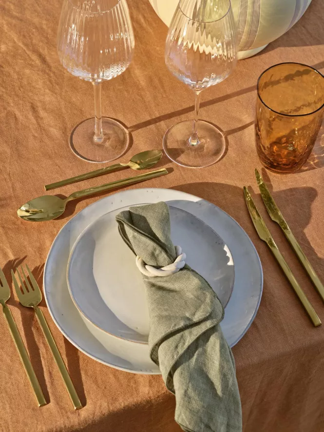 Broste Copenhagen Gracie Servet Petrol Blue 4 Broste Copenhagen Gracie Servet Petrol Blue - Afbeelding 4