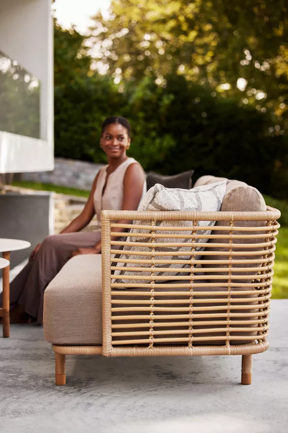 Cane-Line Sense 3-zits Loungebank Taupe 6 Cane-Line Sense 3-zits Loungebank Taupe - Afbeelding 6