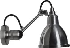 DCW éditions Lampe Gras N304 Classic Outdoor Seaside Wandlamp Black, Staal