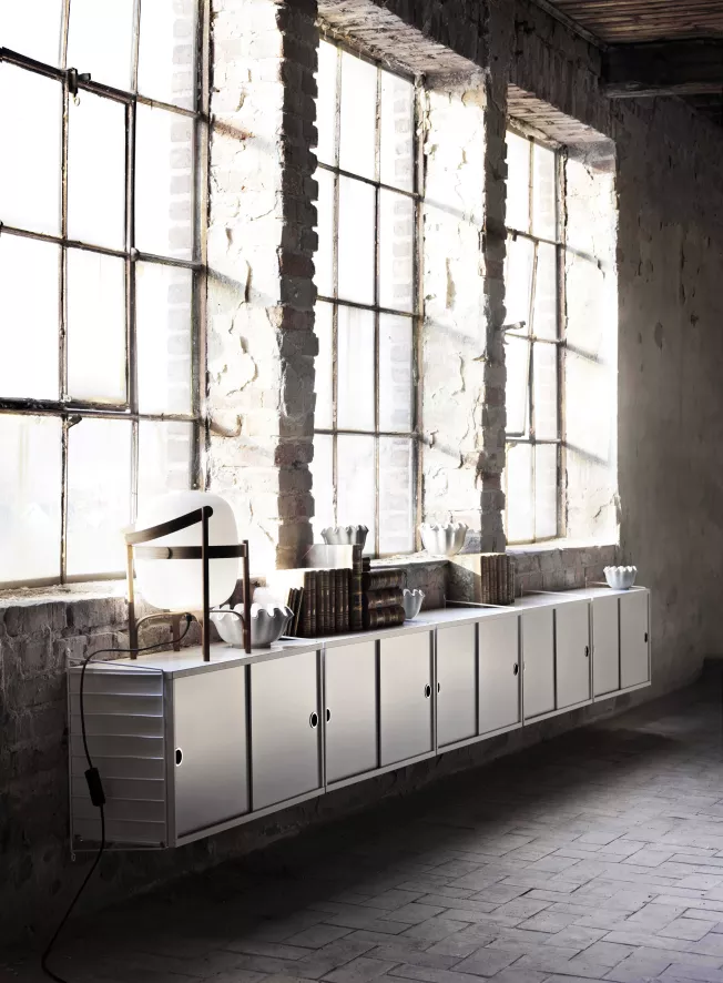 String Furniture Cabinet With Sliding Doors 78 X 20 X 37 Cm Eiken 17 String Furniture Cabinet With Sliding Doors 78 X 20 X 37 Cm Eiken - Afbeelding 17