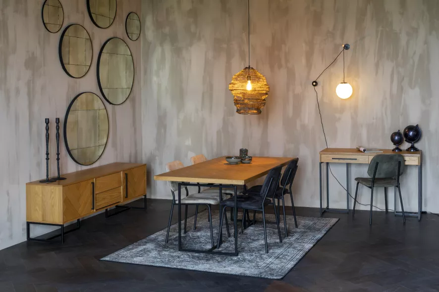 Dutchbone Class Eettafel 220x90 Eiken 4 Dutchbone Class Eettafel 220x90 Eiken - Afbeelding 4