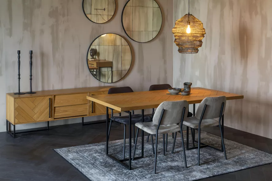 Dutchbone Class Eettafel 220x90 Eiken 3 Dutchbone Class Eettafel 220x90 Eiken - Afbeelding 3