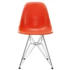 Vitra Eames DSR Fiberglass Stoel Chroom Onderstel, Red Orange