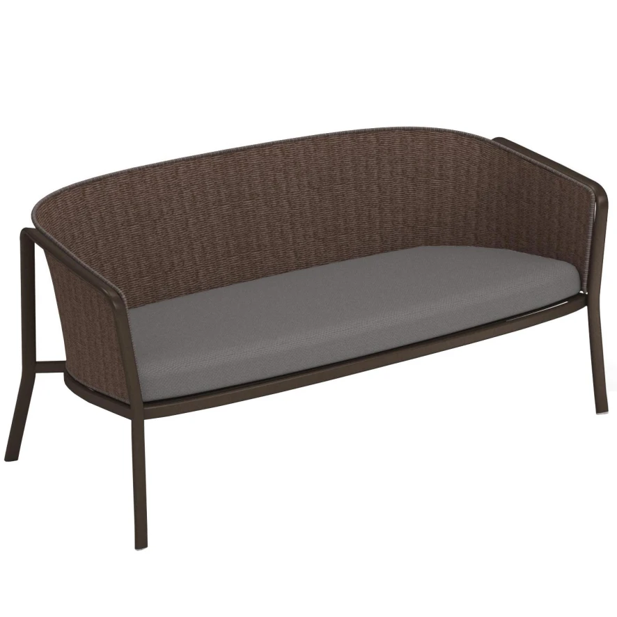 Emu Carousel 2-zits Tuinbank Indian Brown/rope Brown Melange 2 Emu Carousel 2-zits Tuinbank Indian Brown/rope Brown Melange - Afbeelding 2