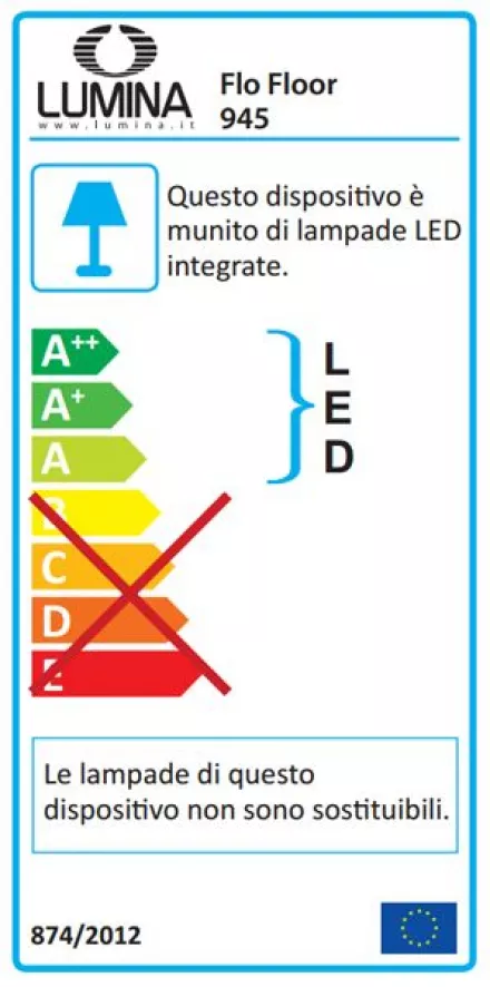 Lumina Flo Vloerlamp LED 3000K Geel 13 Lumina Flo Vloerlamp LED 3000K Geel - Afbeelding 13
