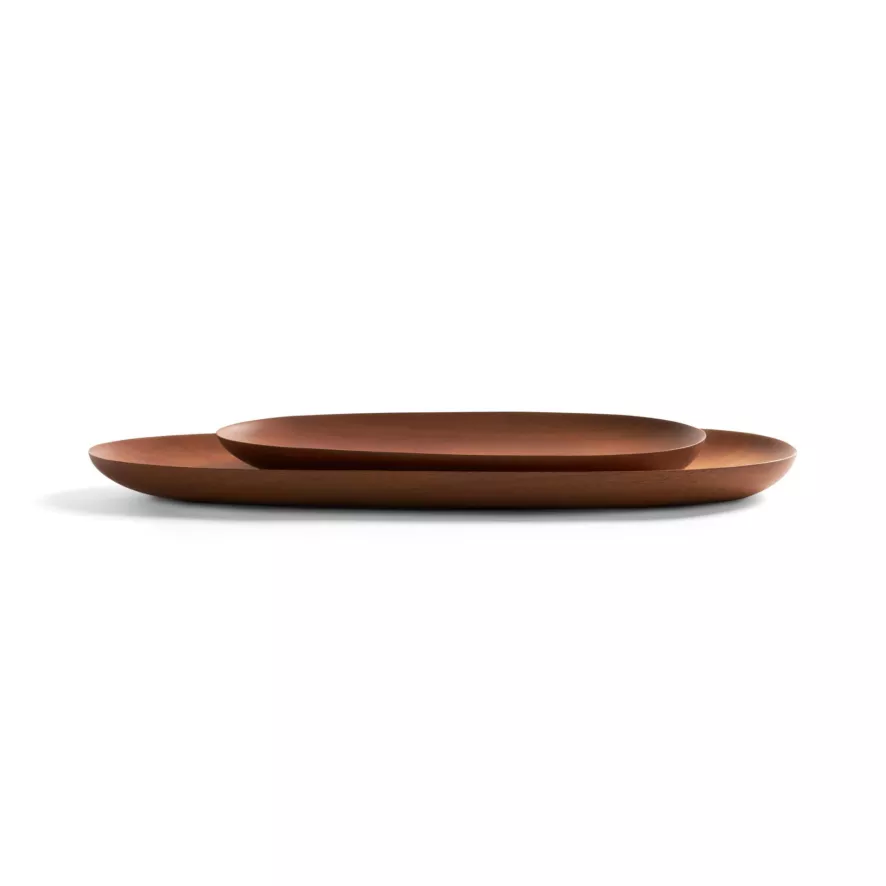 Ethnicraft Thin Oval Bord Set Van 2 Sycamore 6 Ethnicraft Thin Oval Bord Set Van 2 Sycamore - Afbeelding 6