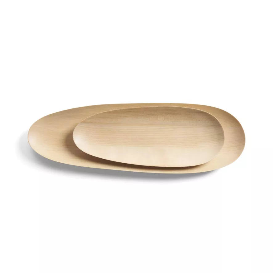Ethnicraft Thin Oval Bord Set Van 2 Sycamore 8 Ethnicraft Thin Oval Bord Set Van 2 Sycamore - Afbeelding 8