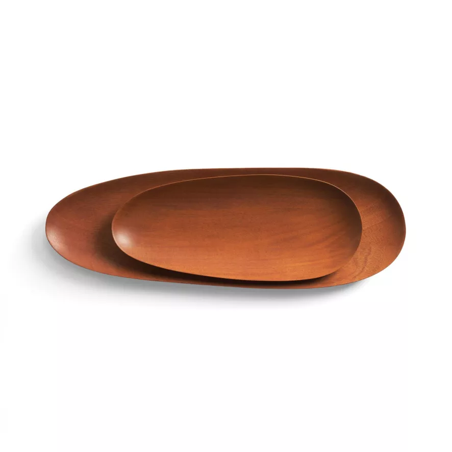 Ethnicraft Thin Oval Bord Set Van 2 Sycamore 12 Ethnicraft Thin Oval Bord Set Van 2 Sycamore - Afbeelding 12