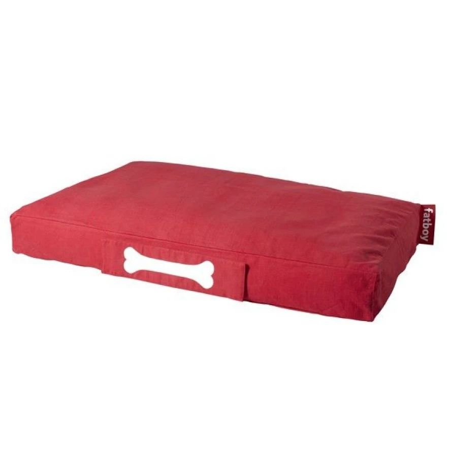Fatboy Doggielounge Stonewashed Hondenkussen Large Rood 1 Fatboy Doggielounge Stonewashed Hondenkussen Large Rood