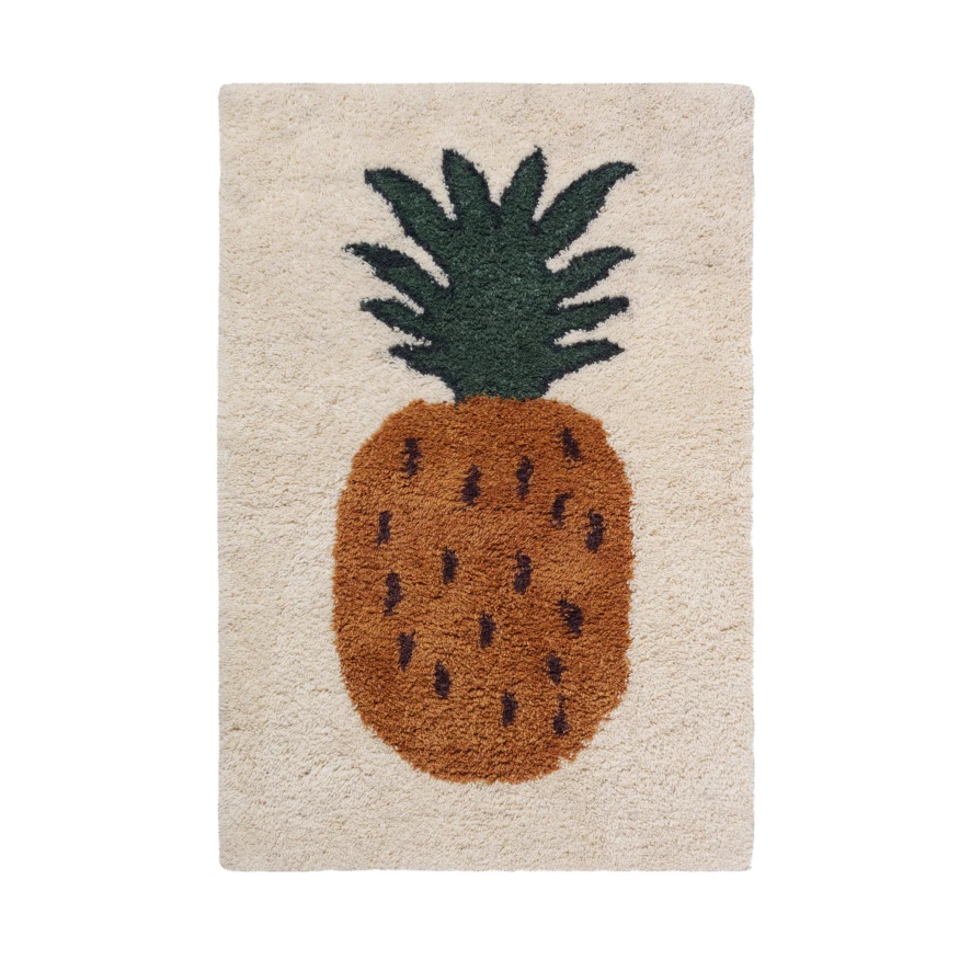 Ferm Living Fruiticana Tufted Vloerkleed 120x80 Pineapple 6 Ferm Living Fruiticana Tufted Vloerkleed 120x80 Pineapple - Afbeelding 6