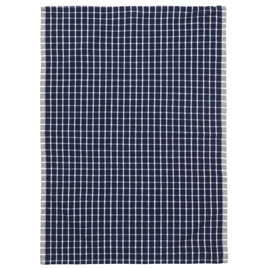 Ferm Living Hale Yarn-dyed Theedoek Faded Blue/Burgundy 2 Ferm Living Hale Yarn-dyed Theedoek Faded Blue/Burgundy - Afbeelding 2