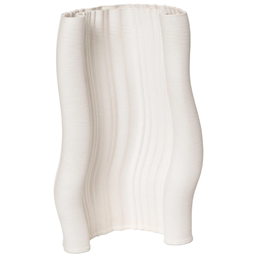 Ferm Living Moire Vaas H30 Off White 2 Ferm Living Moire Vaas H30 Off White - Afbeelding 2