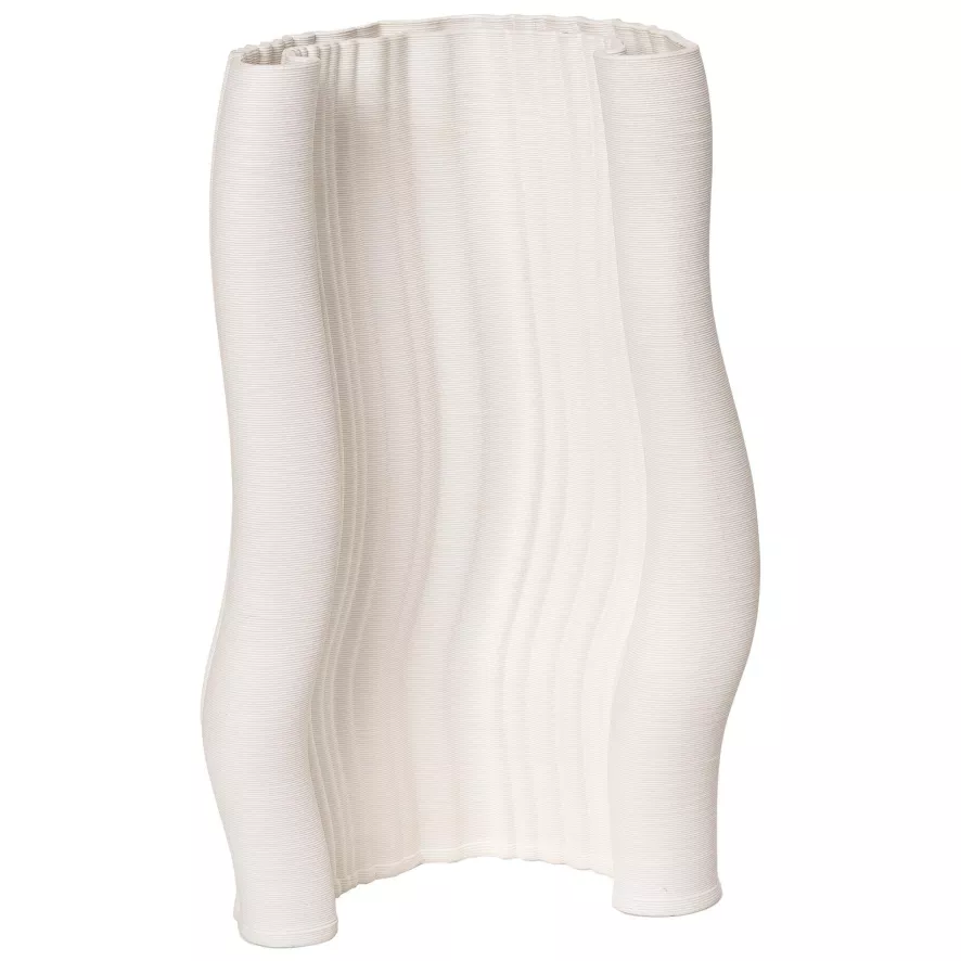 Ferm Living Moire Vaas H30 Off White 1 Ferm Living Moire Vaas H30 Off White
