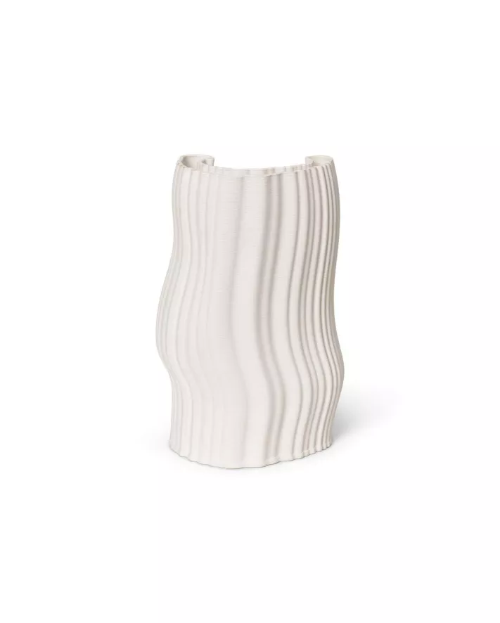 Ferm Living Moire Vaas H30 Off White 3 Ferm Living Moire Vaas H30 Off White - Afbeelding 3