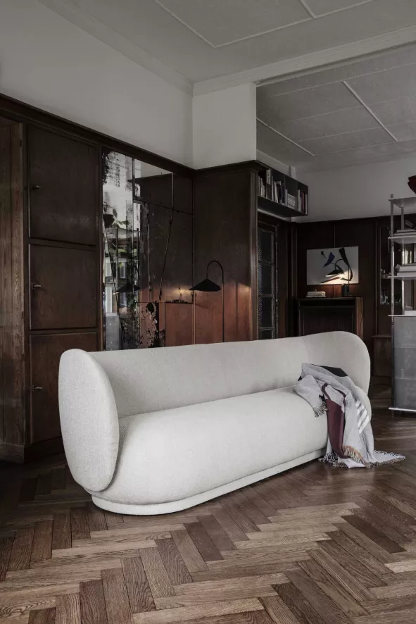 Ferm Living Rico Boucle 4-zits Bank Off White 2 Ferm Living Rico Boucle 4-zits Bank Off White - Afbeelding 2