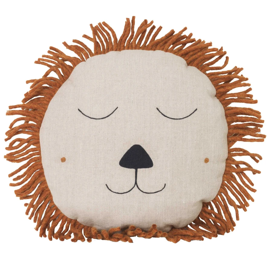 Ferm Living Safari Lion Kussen Natural 2 Ferm Living Safari Lion Kussen Natural - Afbeelding 2