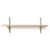Ferm Living Sector Shelf Wandplank Single Wide Natural Oak/Brass