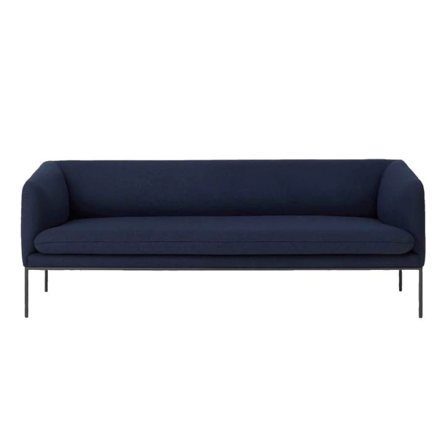 Ferm Living Turn Sofa Bank Wool 3-zits Donkerblauw 1 Ferm Living Turn Sofa Bank Wool 3-zits Donkerblauw