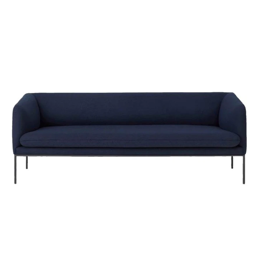 Ferm Living Turn Sofa Bank Wool 3-zits Donkerblauw 3 Ferm Living Turn Sofa Bank Wool 3-zits Donkerblauw - Afbeelding 3
