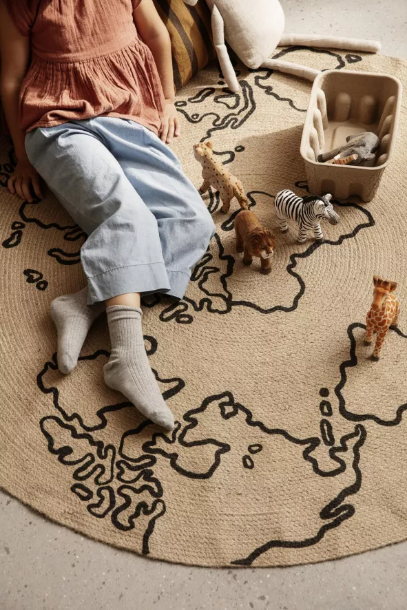 Ferm Living World Jute Vloerkleed Large 3 Ferm Living World Jute Vloerkleed Large - Afbeelding 3