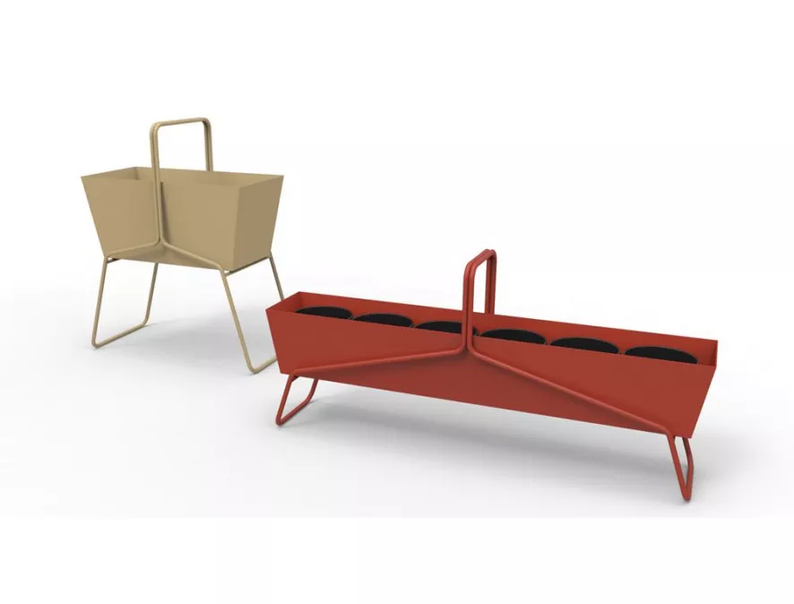 Fermob Basket Plantenbak Long Red Ochre 3 Fermob Basket Plantenbak Long Red Ochre - Afbeelding 3