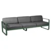 Fermob Bellevie 3-zit Loungebank Kussen Antraciet Cedar Green