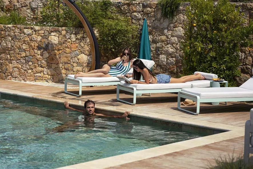 Fermob Bellevie Ligbed Kussen Flannelgrijs Cedar Green 4 Fermob Bellevie Ligbed Kussen Flannelgrijs Cedar Green - Afbeelding 4