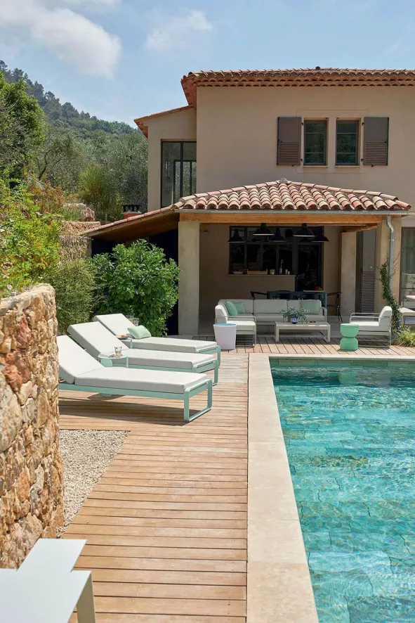 Fermob Bellevie Ligbed Kussen Flannelgrijs Cedar Green 8 Fermob Bellevie Ligbed Kussen Flannelgrijs Cedar Green - Afbeelding 8