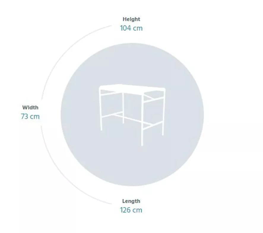 Fermob Luxembourg Statafel 126x73 Storm Grey 3 Fermob Luxembourg Statafel 126x73 Storm Grey - Afbeelding 3