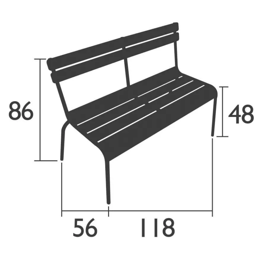 Fermob Luxembourg Tuinbank Met Rugleuning Black Cherry 7 Fermob Luxembourg Tuinbank Met Rugleuning Black Cherry - Afbeelding 7
