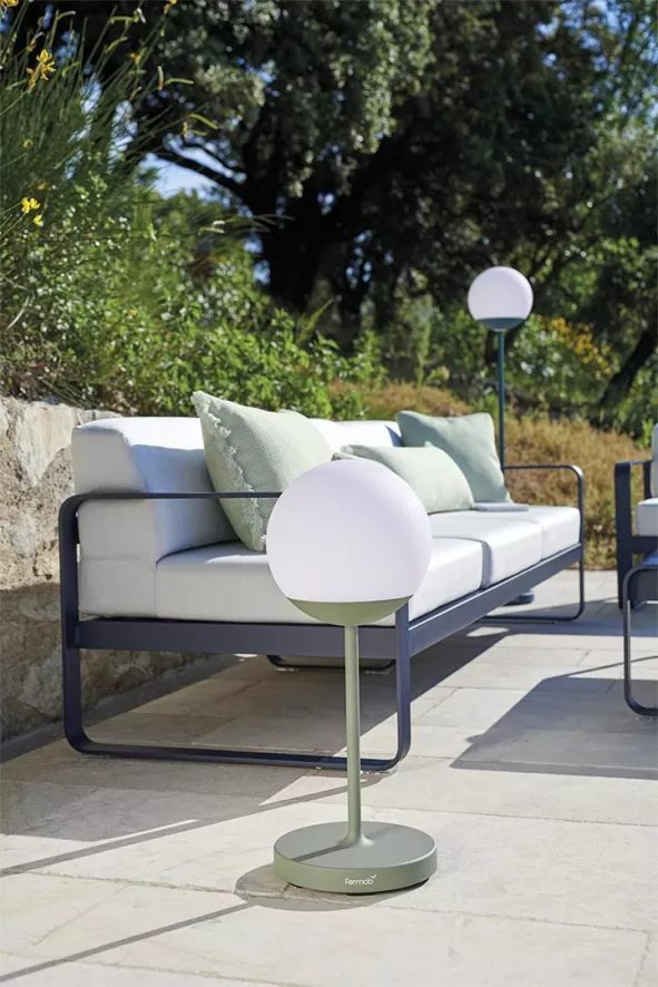 Fermob Bellevie 3 Zits Tuinbank Kussen Wit Ice Mint 6 Fermob Bellevie 3 Zits Tuinbank Kussen Wit Ice Mint - Afbeelding 6