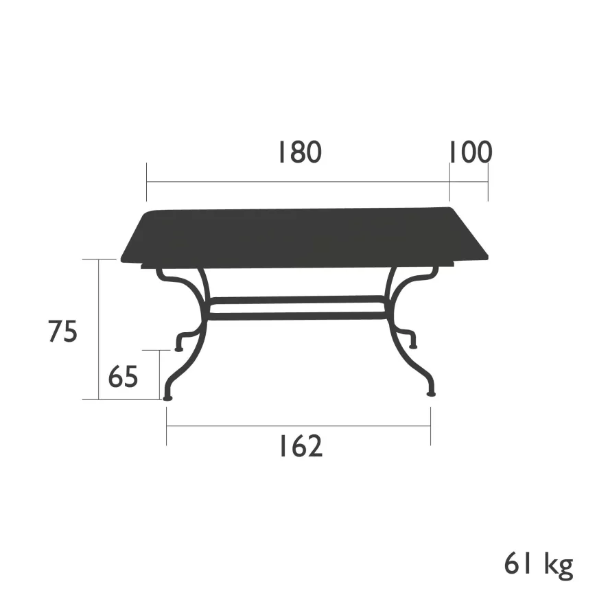 Fermob Romane Tuintafel 180x100 Honey 6 Fermob Romane Tuintafel 180x100 Honey - Afbeelding 6