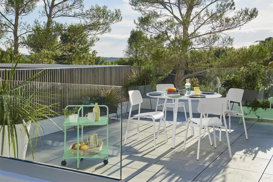 Fermob So'o Tuintafel Ø117 Capucine 5 Fermob So'o Tuintafel Ø117 Capucine - Afbeelding 5