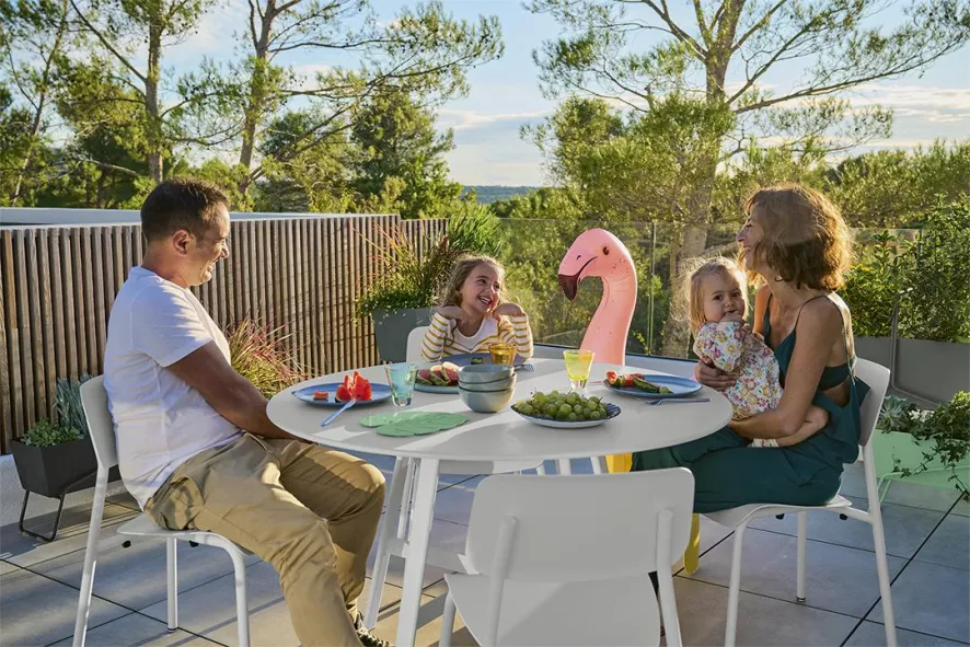 Fermob So'o Tuintafel Ø117 Capucine 6 Fermob So'o Tuintafel Ø117 Capucine - Afbeelding 6