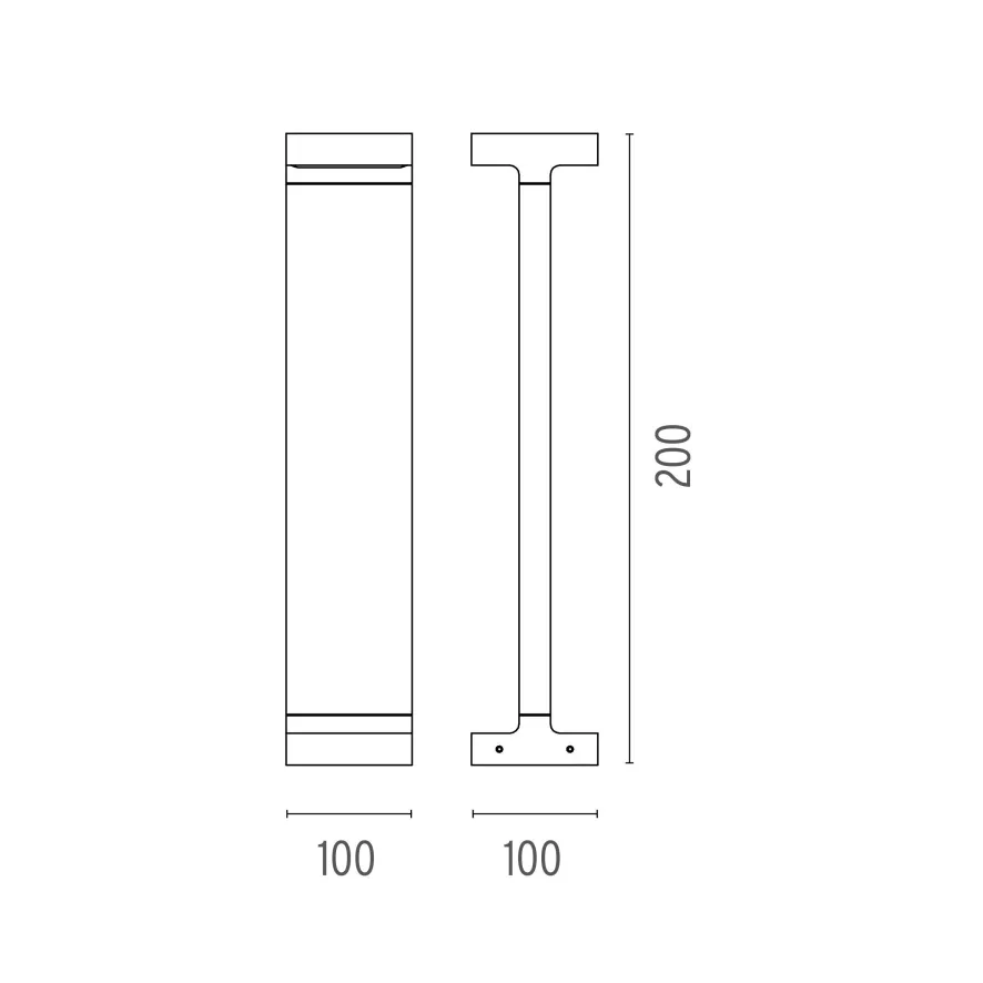 Flos Casting T 100x200 Sokkellamp LED 3000K Zwart 2 Flos Casting T 100x200 Sokkellamp LED 3000K Zwart - Afbeelding 2
