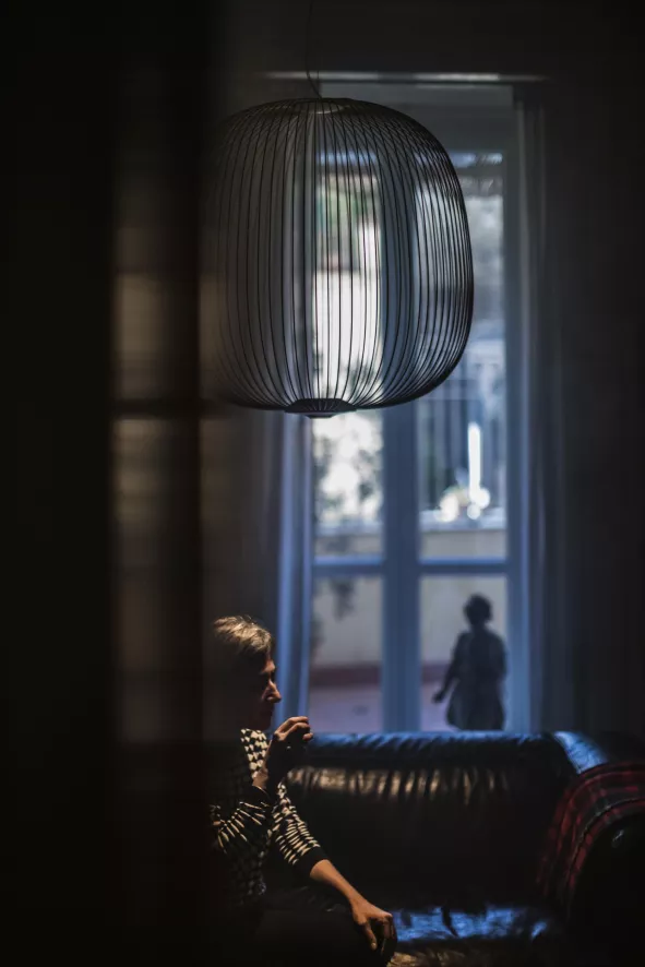 Foscarini Spokes 2 MyLight Hanglamp Ø52 LED Zwart 18 Foscarini Spokes 2 MyLight Hanglamp Ø52 LED Zwart - Afbeelding 18