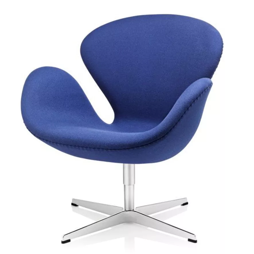 Fritz Hansen Swan Chair Loungestoel Divina 623, Polished Aluminium 2 Fritz Hansen Swan Chair Loungestoel Divina 623, Polished Aluminium - Afbeelding 2